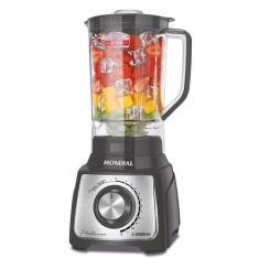 Liquidificador Turbo Platinum Mondial Grafite e Inox 1200W L-1200 PI, 