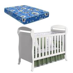 Berço Americano Danny Brilho com Colchão Ortobom 