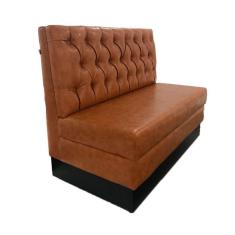 Sofá Booth Max Estofado 1,20M Para Bares E Restaurantes - Caramelo - Cor: Amarelo