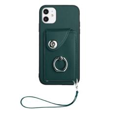 Capa compatível com iPhone 11, capa carteira com suporte para cartão, capa de couro com cartões solts (8 cartões), anel de rotação de 360°, capa à prova de choque para Apple iPhone 11 6,1 polegadas