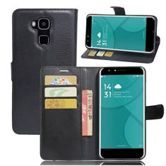 DOOGEE Y6 Capa, carteira flip de couro PU premium com compartimento para cartão, suporte e fecho magnético [capa interior TPU à prova de choque] Compatível com DOOGEE Y6
