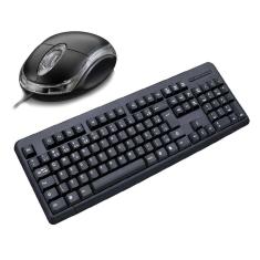 Teclado e mouse pode ser utilizado por gamer preto
