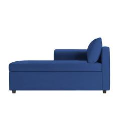 Recamier Divã Londres 140cm Suede Azul Marinho - Inova Decor - Inova D