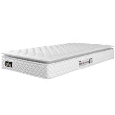 Colchão Solteiro Espuma D33 Pillow Top New Millenium 88x188x19cm Branco Hellen - Suporta Até 120 Kg Por Pessoa Branco