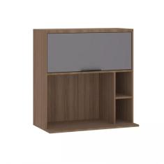 Armário Aéreo de Cozinha 80cm 1 Porta Basculante com Espaço para Micro