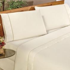 Jg Lençol Casal Classic Percal 180 Fios 4pç 80% Algodão 20% Poliéster-