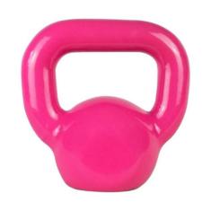 Kettlebell Emborrachado 4kgs Rosa Academia Treino Fitness Musculação 1