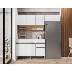 Cozinha Modulada Ambiente Line Composição 1 Supremo Freijó - Kits Para
