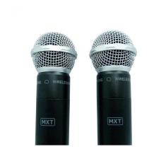Microfone Mxt Sem Fio Duplo Uhf302 Maleta Freq...
