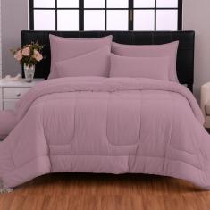 Jogo de Cama 6 Peças Edredom Casal Queen Com Jogo de Lençol 100% Algod