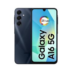 Smartphone Samsung Galaxy A16 5G Azul Escuro 128GB, 4GB RAM, Câmera de até 50MP, Tela 6.7" Full HD Super AMOLED, NFC e IP56