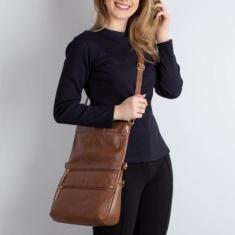 Bolsa tiracolo grande de couro Cida-Feminino