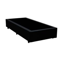 Cama Box Blindado Solteirão AColchoes Sintético Preto 40x96x203