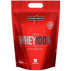 Super Whey 100% Pure Refil 907g Morango Integralmédica
