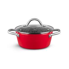 Panela mta Profissional Antiaderente Vermelha 20cm Granito Superflon