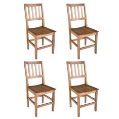 KIT 4 Cadeiras Confort Em Madeira De Lei Maciça Sala de Jantar