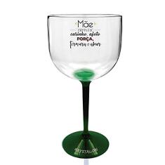 Taça Gin Bicolor Verde Personalizada para Dia das Mães - Meu Exemplo