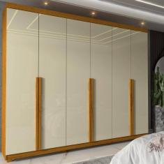 Guarda Roupa Casal 6 Portas 4 Gavetas com Pés Imperatriz Gelius