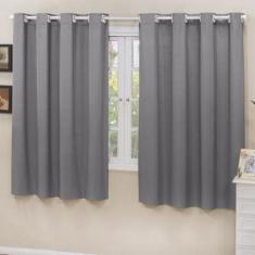 Cortina Blackout de Tecido 2x1,60 Cinza  Admirare