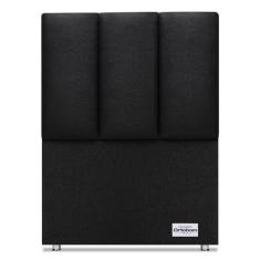 Cabeceira South Linho Preto Solteiro (11x90x125) - Ortobom