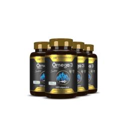 4X Omega 3 Concentrado Meg 3 120 Caps Premium Hf Suplementos