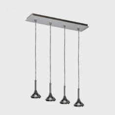 Pendente Cristal Diamante para 4 Lâmpadas jd Molina