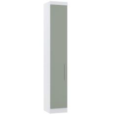 Guarda Roupa Modulado 38cm 1 Porta Alpes Luciane Móveis Branco Pf Com Verde Pf