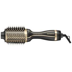 Escova Secadora Mondial Black Gold Argan ES-15 1200W Preta - Bivolt preto com dourado Bivolt
