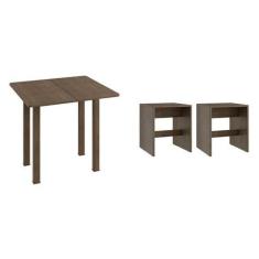 Conjunto Sala de Jantar Mesa com 4 Banquetas - Móveis Canção