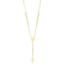 Colar Masculino Terço Rosário Para Homens Banhado A Ouro 18K