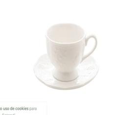 Xícara Para Chá Com Pires Em Porcelana Butterfly Flower 200ml Lyor