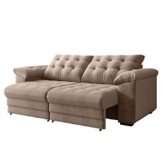 Sofá Retrátil e Reclinável Bipartido 2 Lugares 2,10m Veludo Coliseu Se