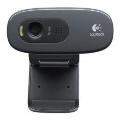 Webcam Logitech C270 HD, 720p, Microfone Integrado, USB 2.0 com 3MP Ci
