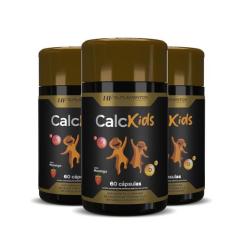 3x calcio kids 60caps mastigavel sabor morango hf suplements, PREMIUM