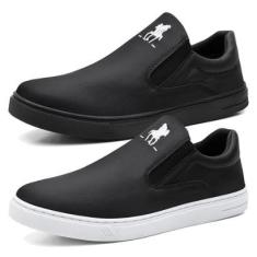 Kit 2 Pares Tênis Slip On Menino com Elástico e Sola Borracha Costurada-Masculino