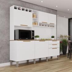 Armário de Cozinha 6 Portas 2 Gavetas New Topázio - Sallêto Móveis