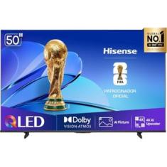 Smart TV UHD 4K QLED 50" Hisense 50Q6QV com HDR10+ Dolby Atmos Sports Mode Game Mode Plus e Compatível com Alexa