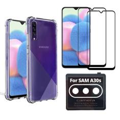 Kit Capinha Para Celular Antichoque + Película 3D Nano Blindada + Película Câmera Compatível Samsung Galaxy A30s
