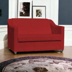 Namoradeira Decorativa  Para Sala Mila Reforçada Para Recepção Consultório Suede Cores Pé Cromado