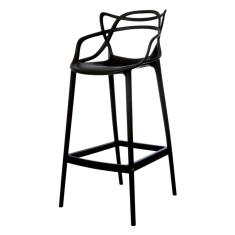 Banqueta Allegra Preta Polipropileno Cozinha Bar Bistrô Banc