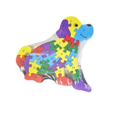 Quebra Cabeça Infantil 3D Madeira Mdf Alfabeto 26 Peças Dog