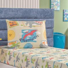 Jogo de Lençol Solteiro Bouti Kids Estampado 2 Peças - Dino