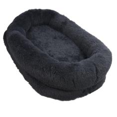 Cama Grande para Cachorro Humano, Saco de Feijão para Humanos, Cama Ortopédica Cinza para Cachorro, Capa de Pele Lavável, Cinza Escuro, Tecido Adequado para Descanso Humano e de