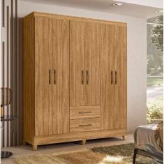 Guarda Roupa Casal 6 Portas 2 Gavetas 1,53m Freijo Panamá Moval