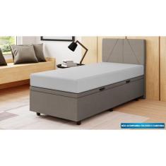 Base Cama Baú Solteiro Linho - SkyBox - SKYBOX BOX E BAÚS, Marrom