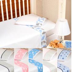 Lençol de bebe para berço americano em algodao lencol c elástico e vir