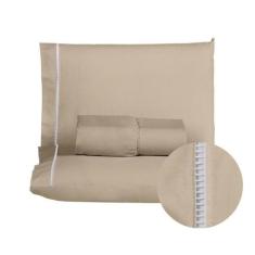 Jogo de lençol casal queen 3 peças 100% algodão 200 fios ponto palito 