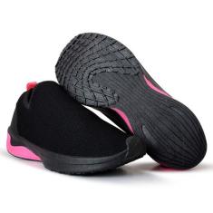 Tenis Meia Feminino Calce Facil Slip On - Califórnia, 36, Pink, Preto