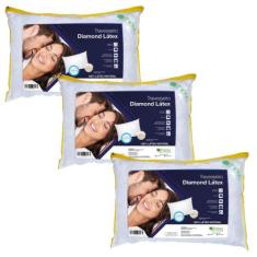 Kit com  3  Travesseiros - Flocos de Látex - Theva