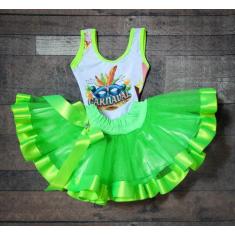 Conjunto Body E Saia Fantasia Infantil Festa De Halloween Carnaval Fol